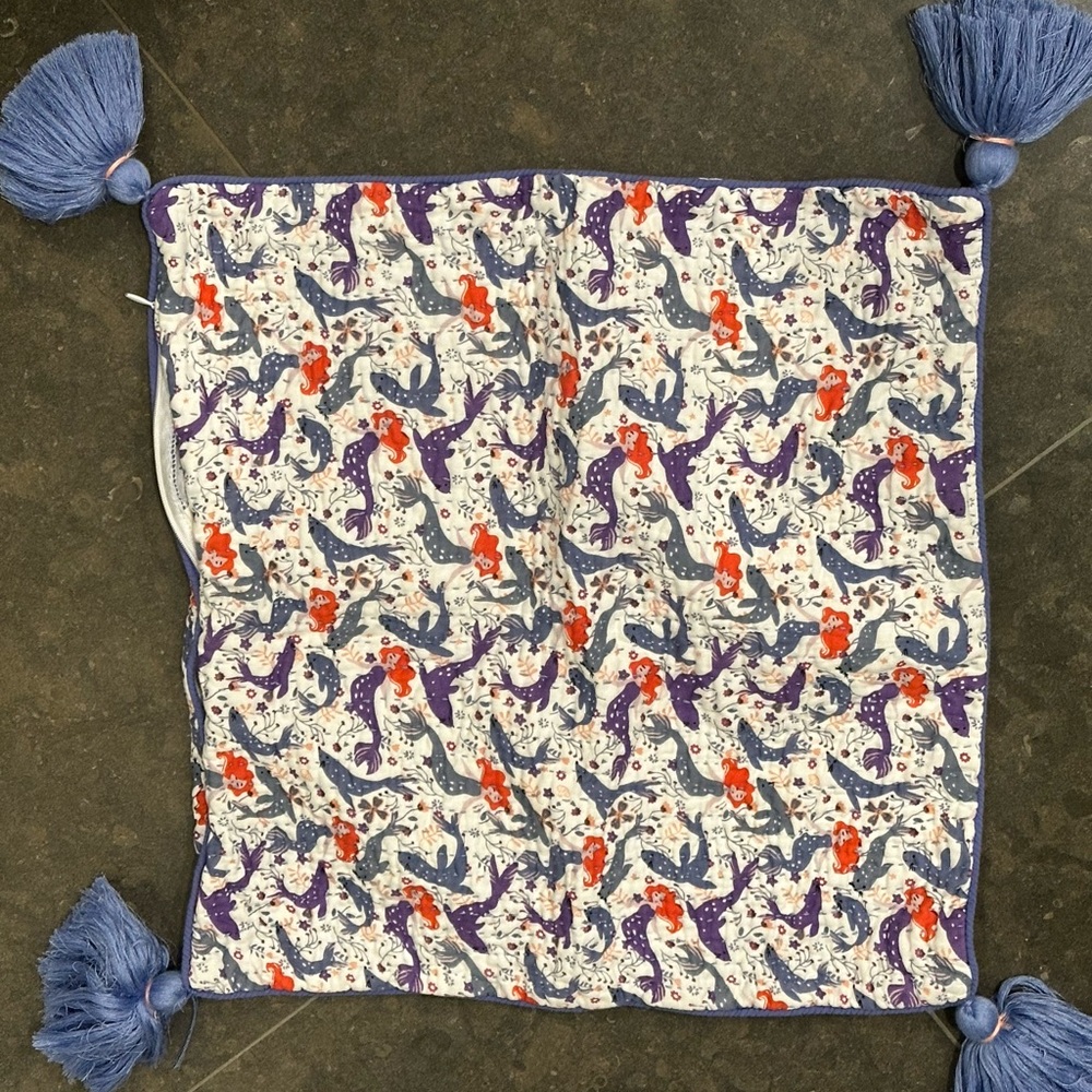 NEW Roller Rabbit mermaid decorative pillow case 18 x 18